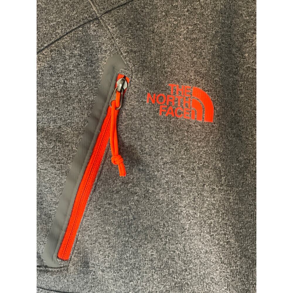 The North Face Canyonlands Half Zip Pullover Mens Size Large Grey Orange Pockets - Picture 2 of 7
